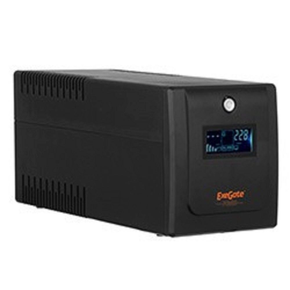 ИБП ExeGate EP285579RUS 600VA/360W с LCD и AVR, надежный источник бесперебойного питания для дома и офиса, черный
