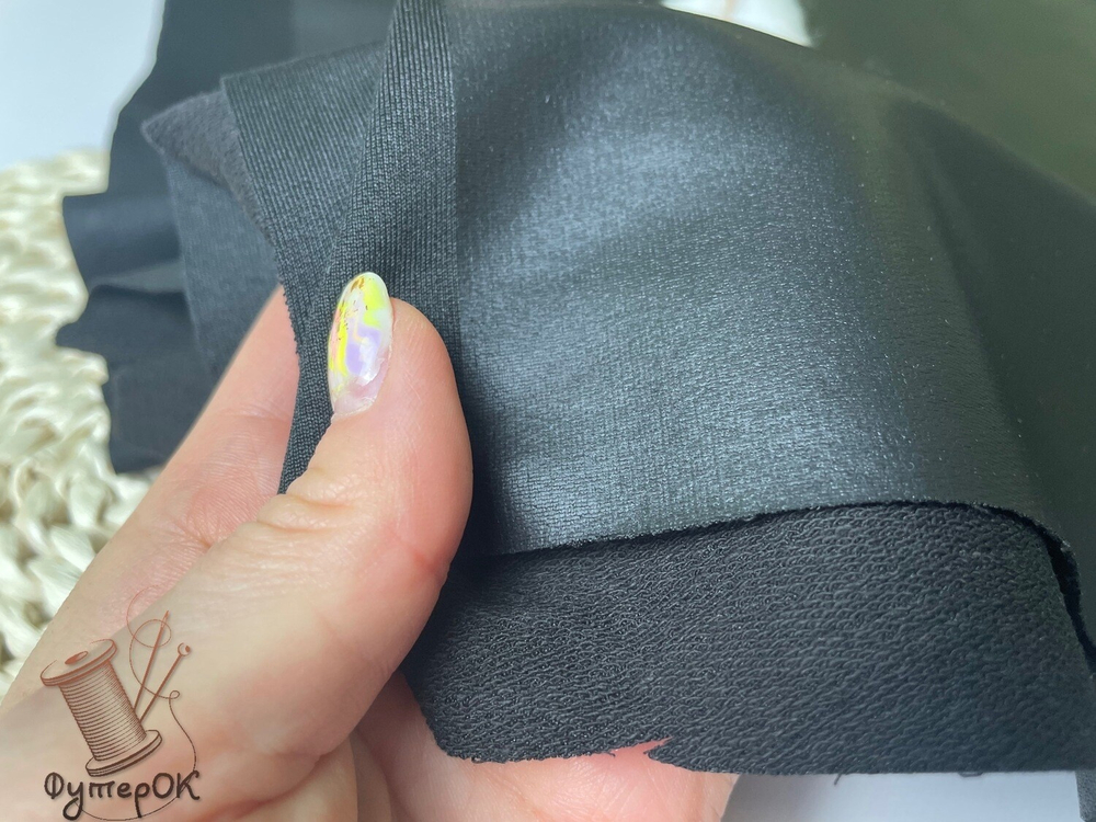 Футер 2-н петля с напылением кожа ЧЕРНЫЙ