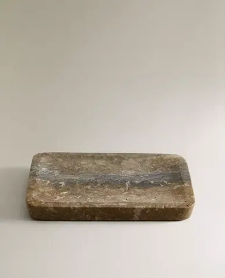 ZARA HOME МЫЛЬНИЦА ДЛЯ ВАННОЙ ИЗ МРАМОРА, РАЗНОЦВЕТНЫЙ