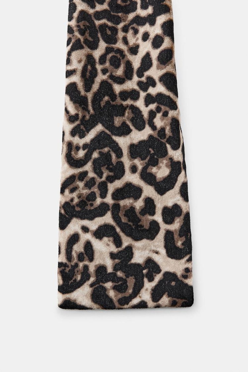 ZARA БАРХАТНЫЙ ПЛАТОК С АНИМАЛИСТИЧЕСКИМ ПРИНТОМ, ЛЕОПАРДОВЫЙ