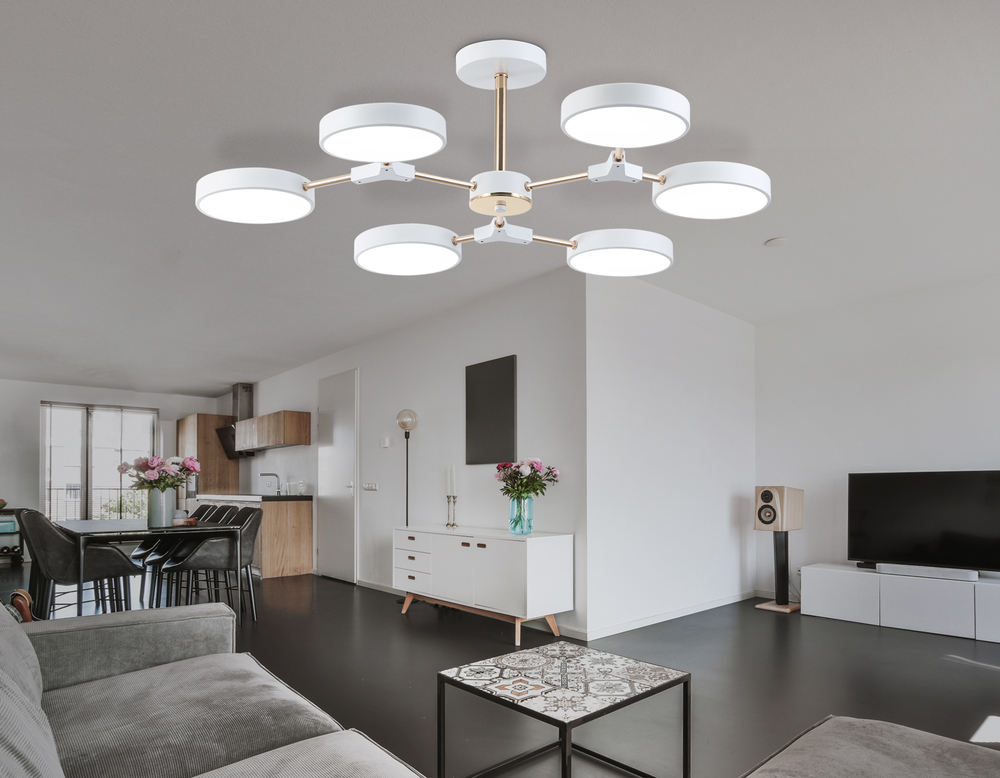 FL516333/6 WH/FGD белый/золото 108W 3000-6000K D780*210 (без ПДУ)