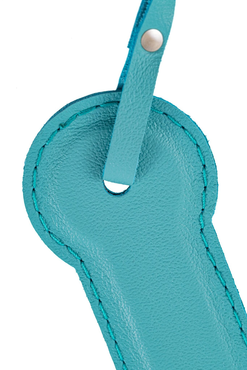 Голубой кожаный пэддл - 37 см. (Цвет: голубой)