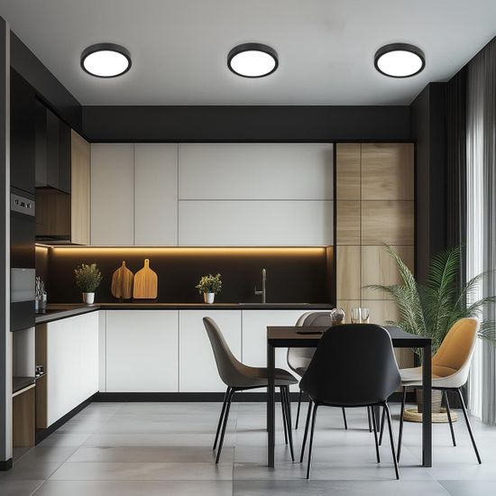 CL738121N Бейсик Черный Св-к Накл. LED 12W*4000K