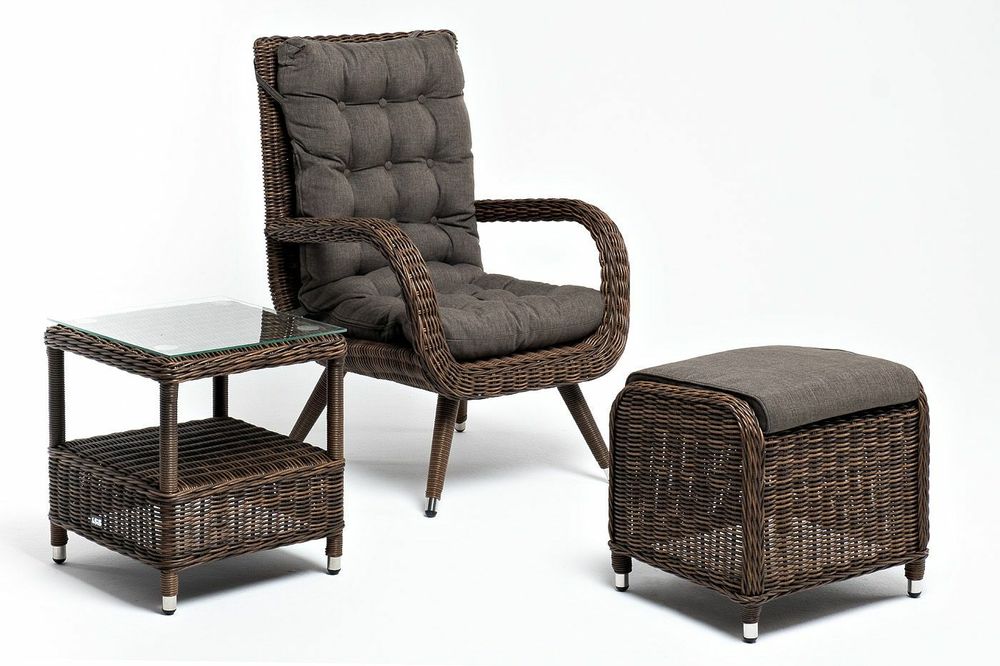 "Толедо" лаунж-зона из искусственного ротанга, цвет коричневый