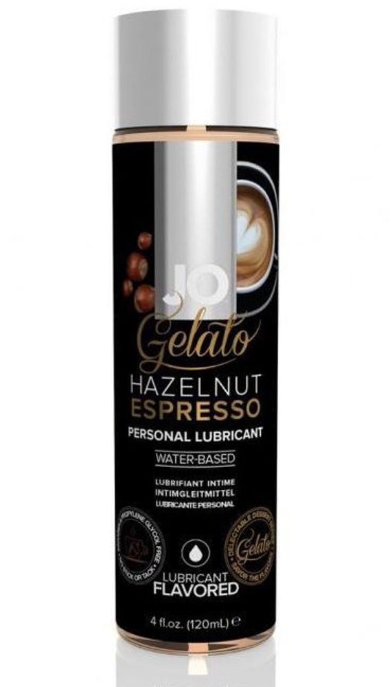 Лубрикант с ароматом орехового эспрессо JO GELATO HAZELNUT ESPRESSO - 120 мл.