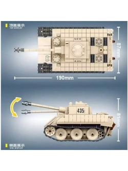 Конструктор немецкий разведывательный танк Леопард 458 дет