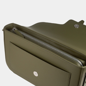 Сумка Universel с двумя плечевыми ремнями из кожи теленка, цвета оливы