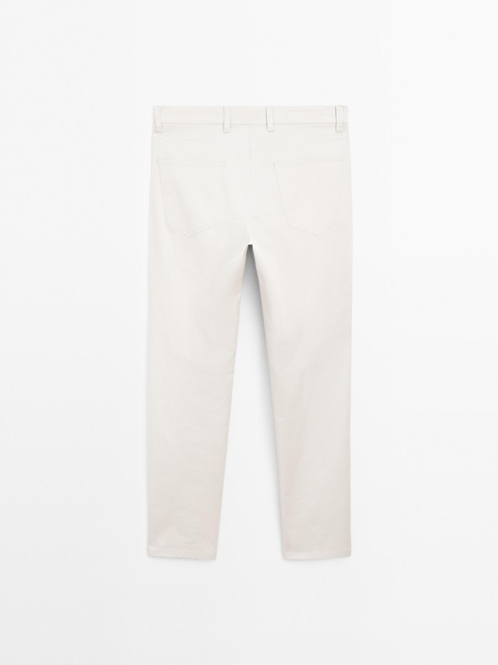 Massimo Dutti Облегающие брюки из легкого фактурного денима, каменный