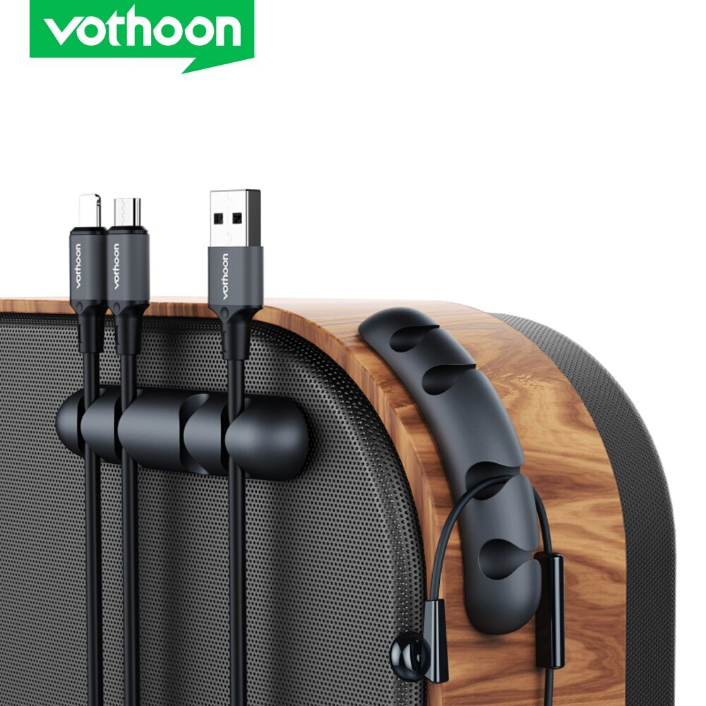 Органайзер для кабеля силиконовый "Vothoon", набор 5 штук