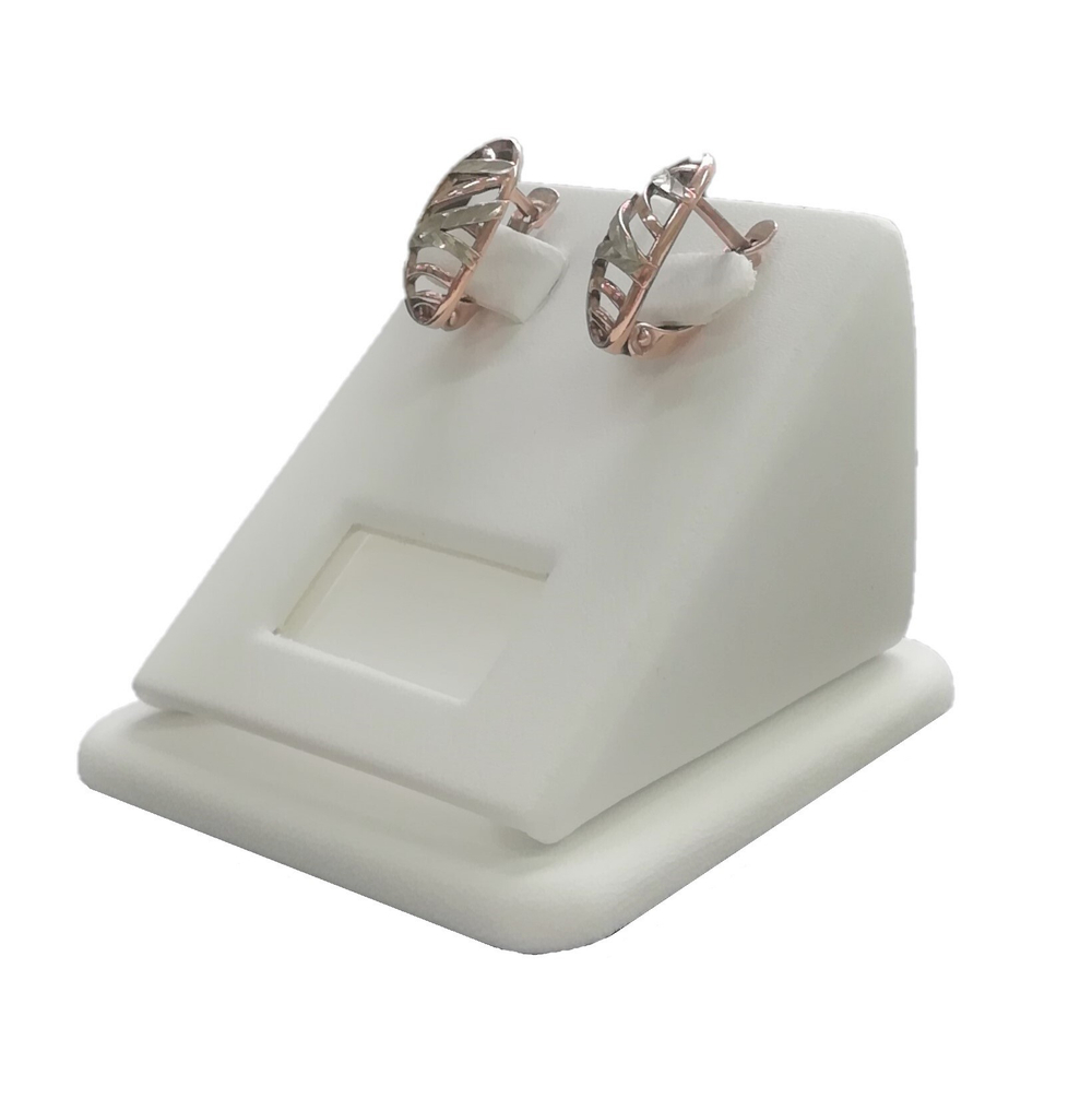 Подставка для серег/наклонная/2 язычка/окошко для бирки/прорезь для нитки/основание