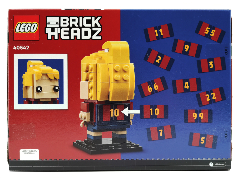 Конструктор LEGO BrickHeadz 40542 ФК Барселона Брикхэдз