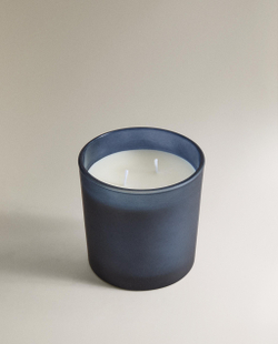 Zara Home Свеча ароматическая Aqua Bergamota 350 г, растительный воск, аромат свежий цитрусовый, Горчичный