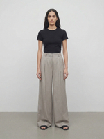 Свободные брюки-палаццо из шерсти