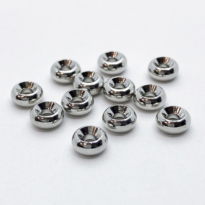 Бусина, цвет серебро, размер 6*2,7 мм, цена за 10 шт