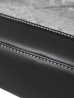 Чехлы Люкс Scania 5 серия 2 высоких сиденья (экокожа, черный, серая вставка)