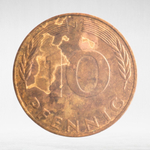 Germany, 10 Pfennigs, 1990, (Hamburg Mint - "J"), VF