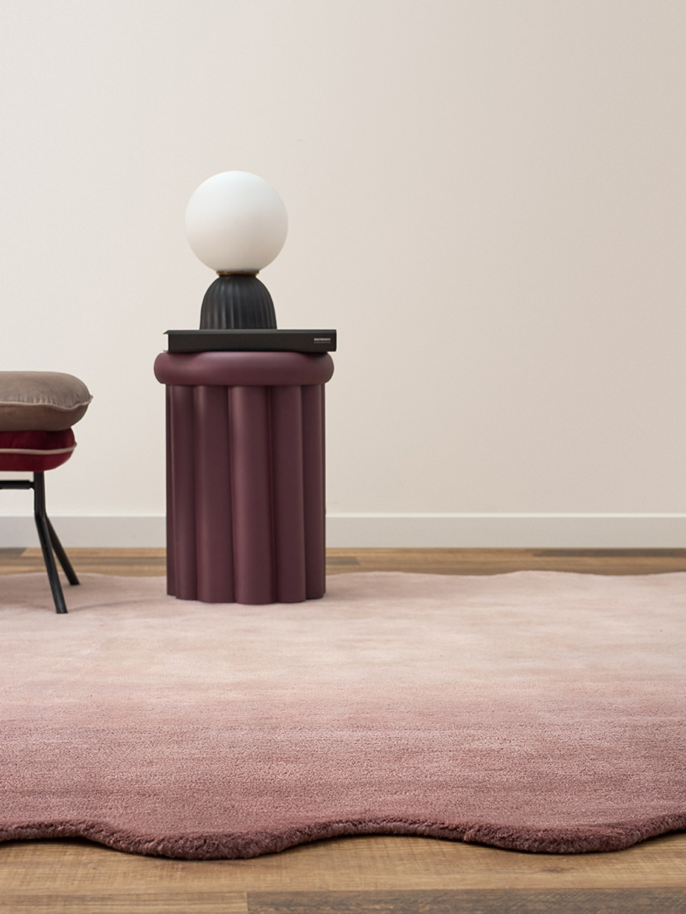 Ковер из шерсти over horizon цвета марсала из коллекции trendy ruffles, 180х230 см