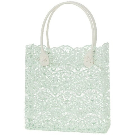 Корзина плетеная "Кружево" (ткань) 29x10xH27см (Мятный)