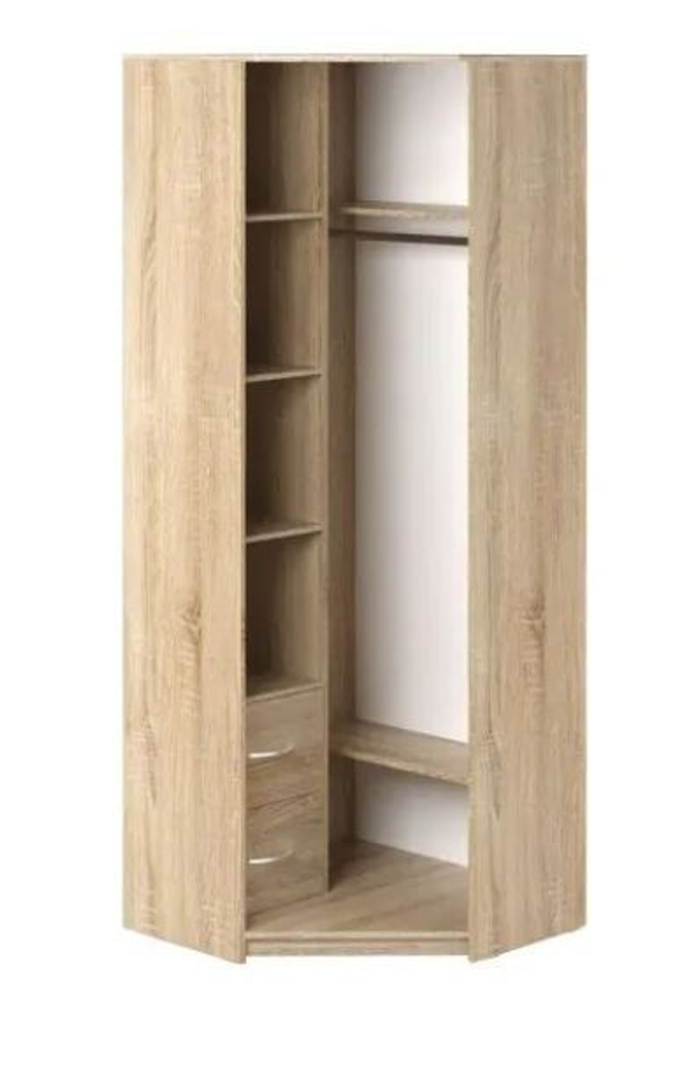 Шкаф угловой Дуэт Люкс без зеркала Дуб Сонома светлый