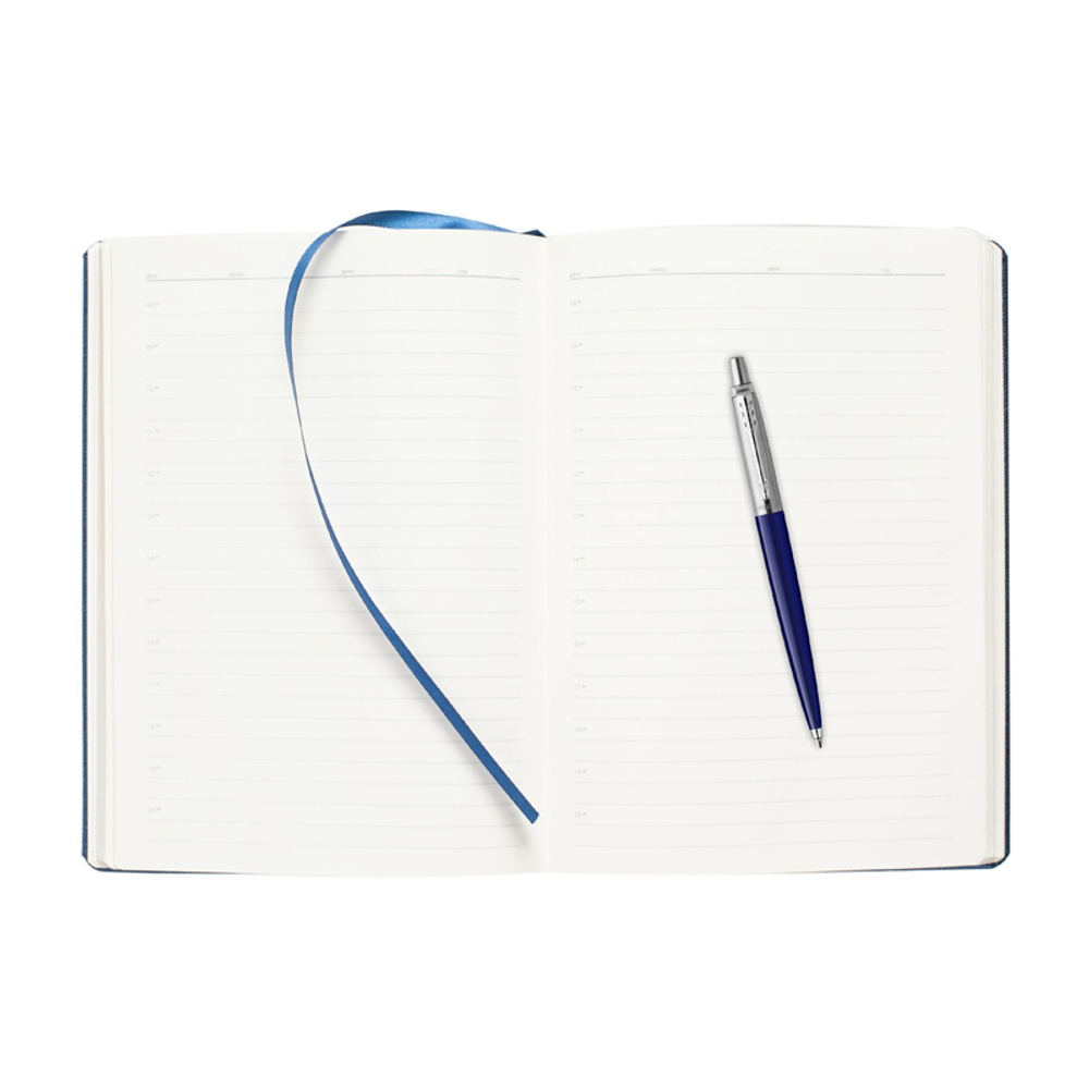 Подарочный набор: Шариковая ручка Parker Jotter + ежедневник, синий