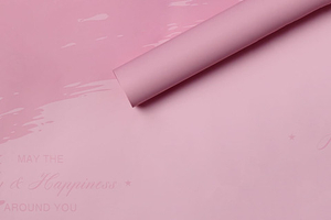 Пленка "Рисунок кистью" Светло-розовая