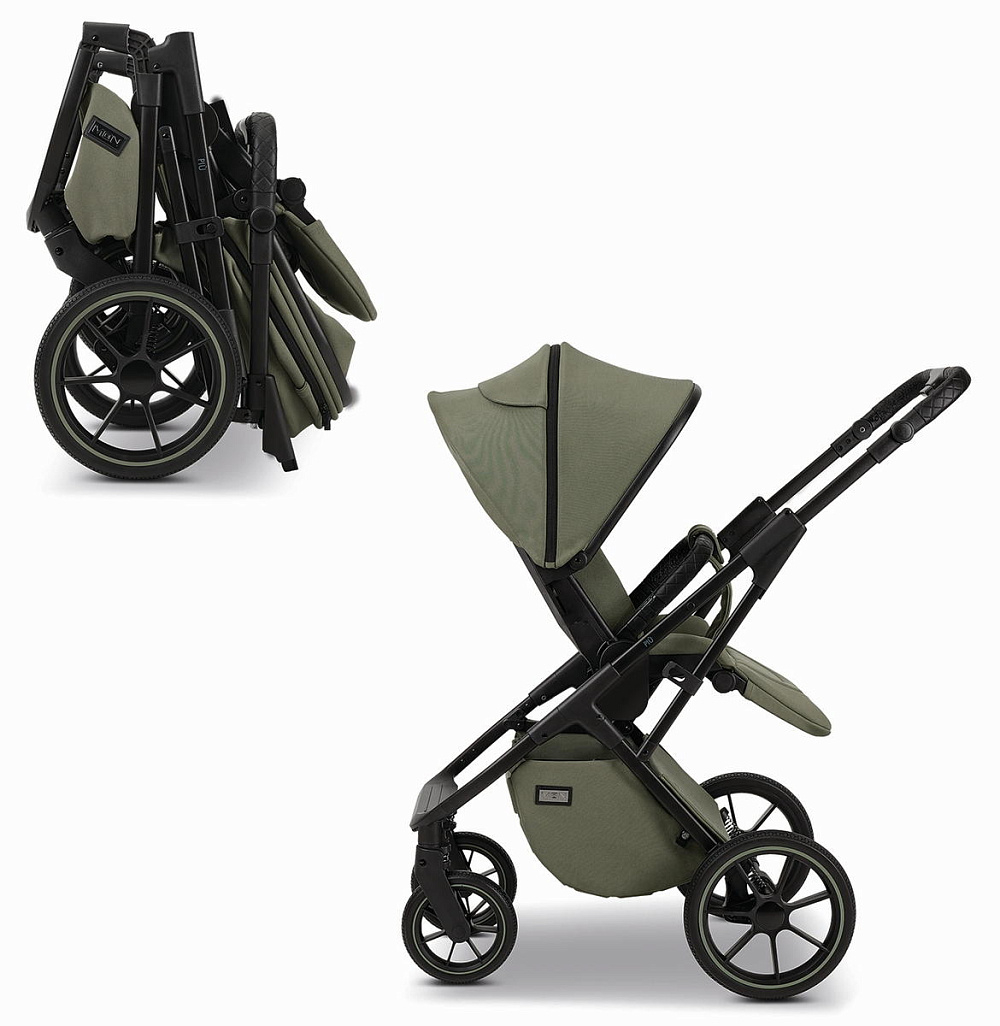 Коляска Moon Piu 2 в 1 Moss Green