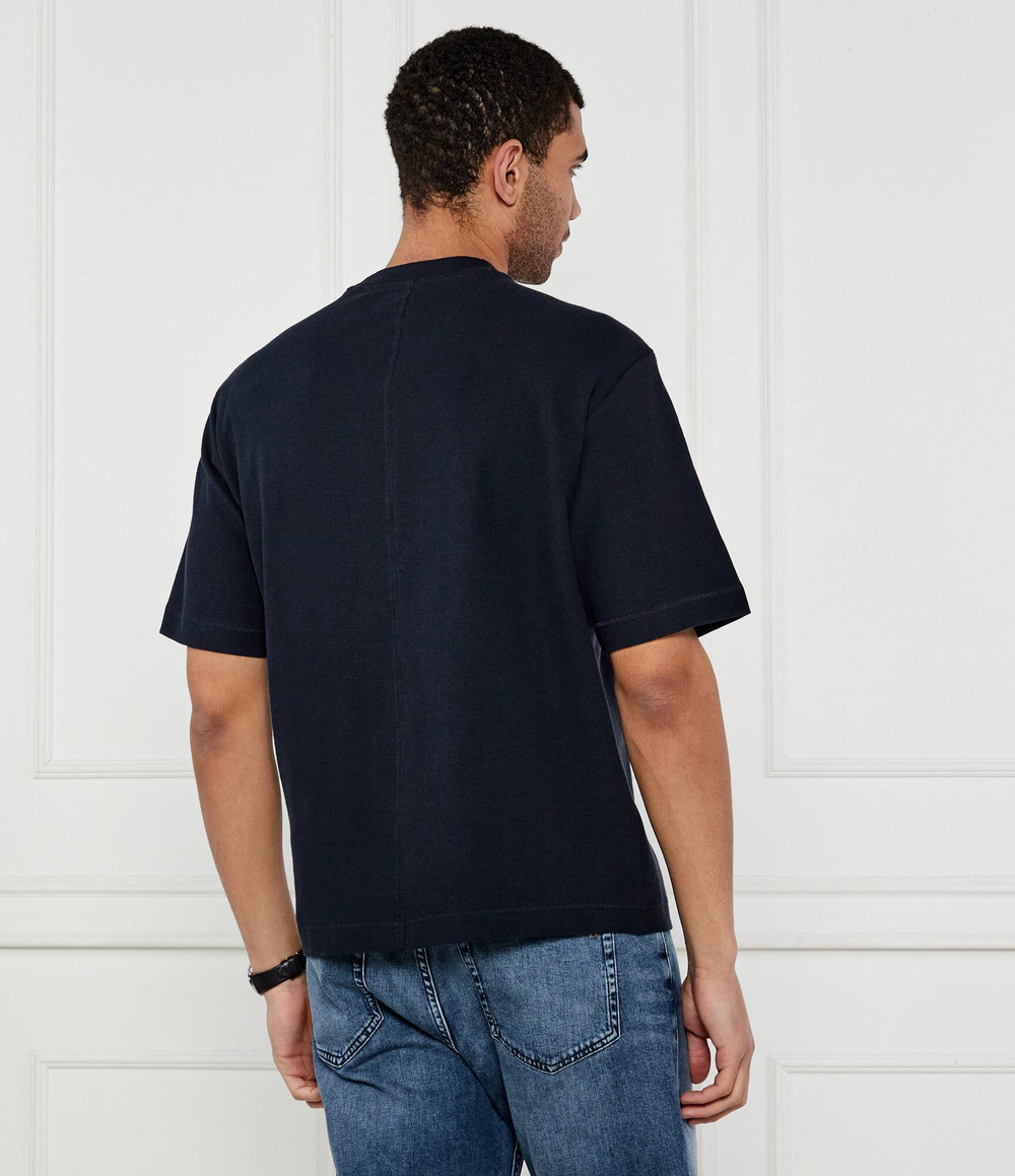 Футболка Te_waffle BOSS ORANGE - темно-синий(50536746)