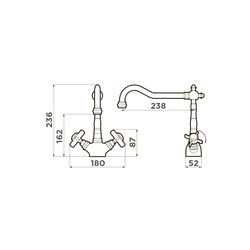 Смеситель для кухни Omoikiri Tokigawa C 4994256 хром схема