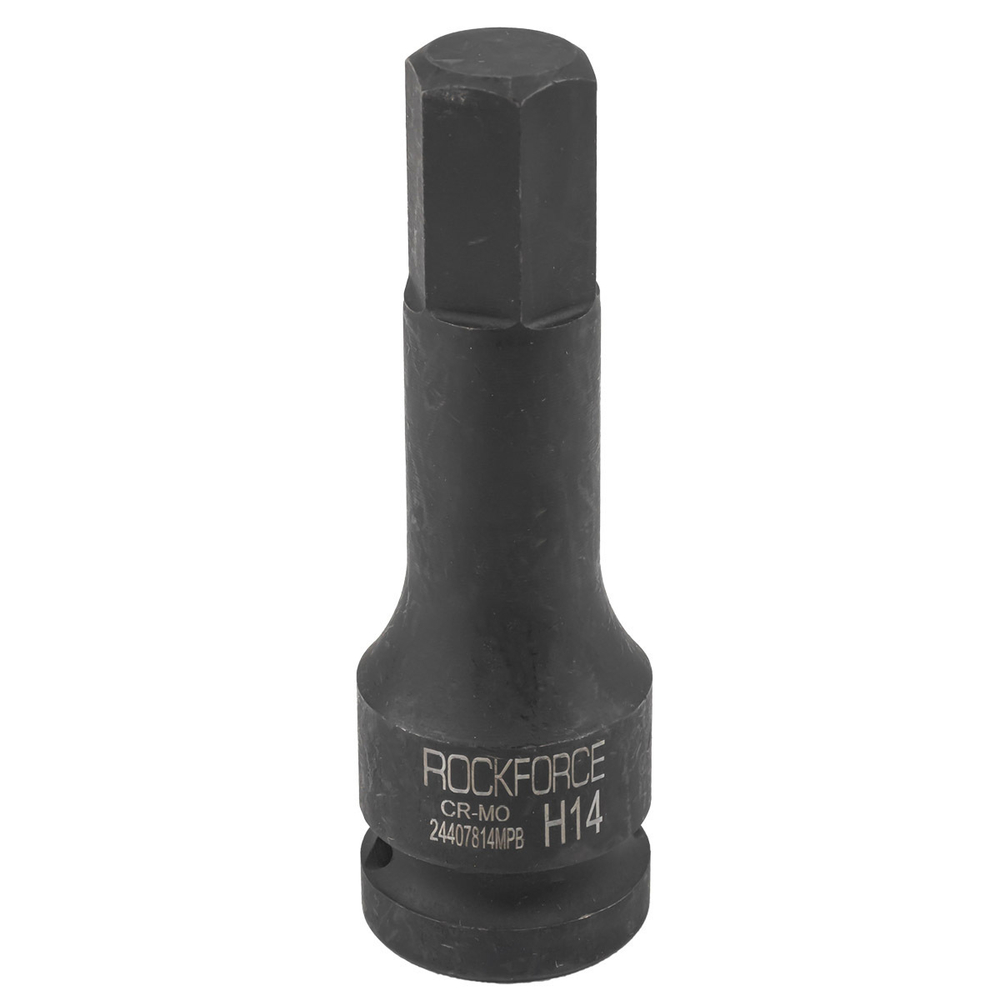 Головка-бита 6-гранная ударная 14мм,1/2'' RockForce RF-24407814MPB