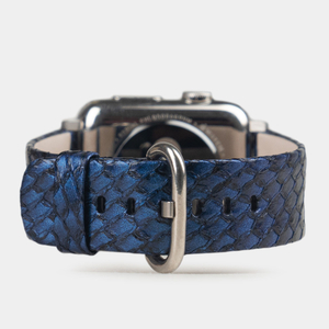 Ремешок для Apple Watch 40/41/42 mm из кожи лосося, цвета синий градиент