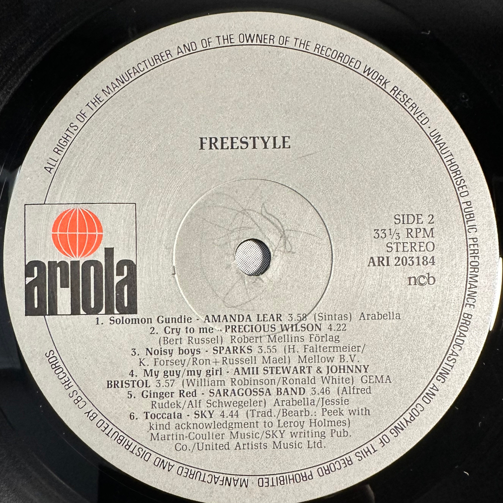 Сборник Free Style (Швеция 1980г.)