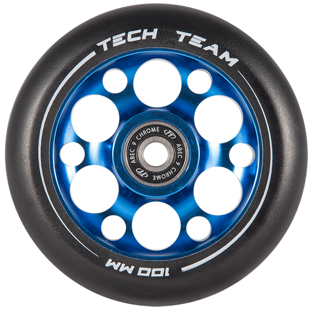 Колесо для самоката X-Treme 100 мм. Форма Drilled син