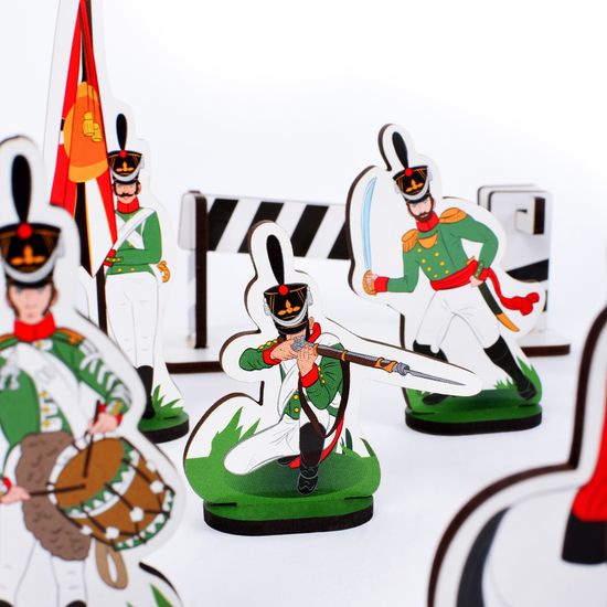 Набор солдат - 12 героев, для игры и коллекционирования (24 предмета) "Кутузов"