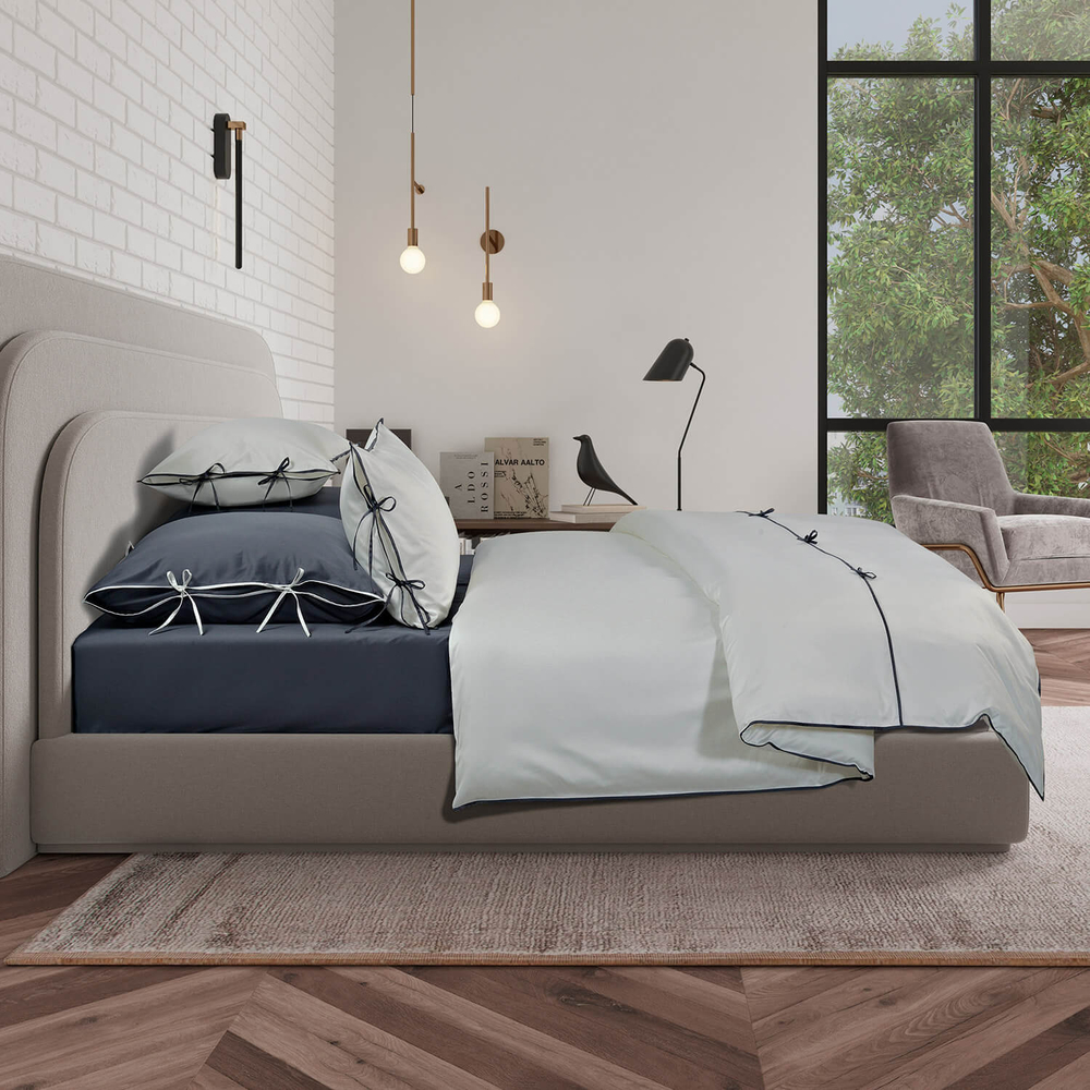 Пододеяльник 200х220 Sharmes Luca белый/антрацит