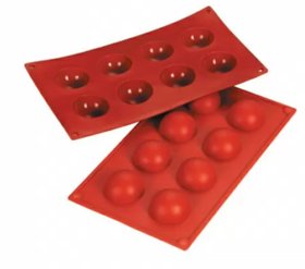 Форма силиконовая P.L. Proff Cuisine "Полусфера" 6 ячеек d 70 мм, h 35 мм (30*17,5 см)