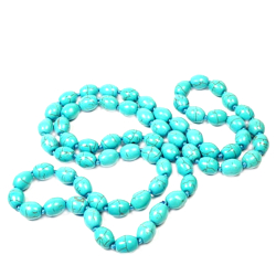 Бусы длинные бирюза асс.