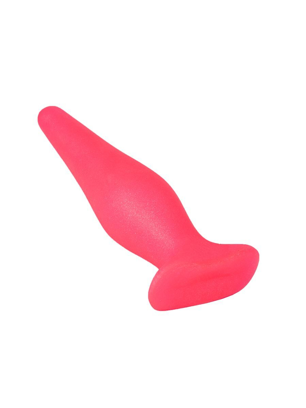 Розовая анальная пробка с узеньким кончиком - 14 см. (Цвет: розовый)