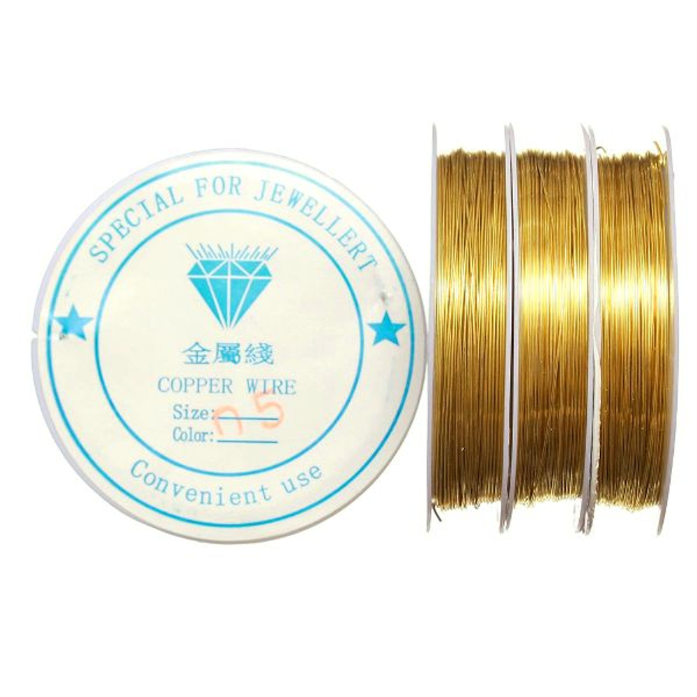 Проволока 0.5мм 30м золото 1шт