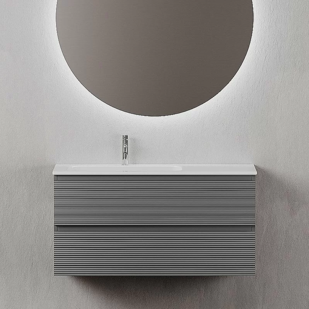 Тумба с раковиной Sancos Folk 100 FL100 Grey soft левая/правая