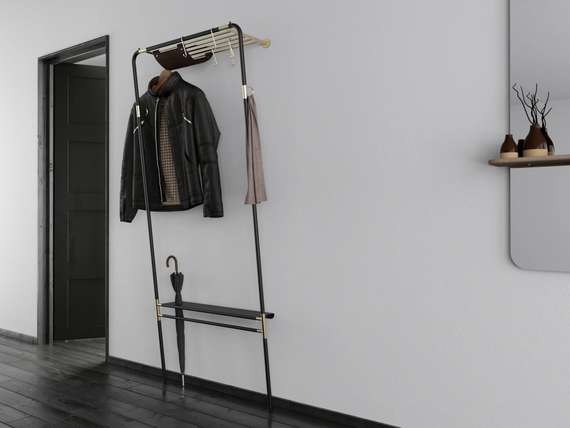 Вешалка в прихожую Umage Lean On Me, черная