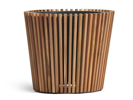 Кашпо TREEZ Effectory - Timberline - Конус - Тёмное дерево