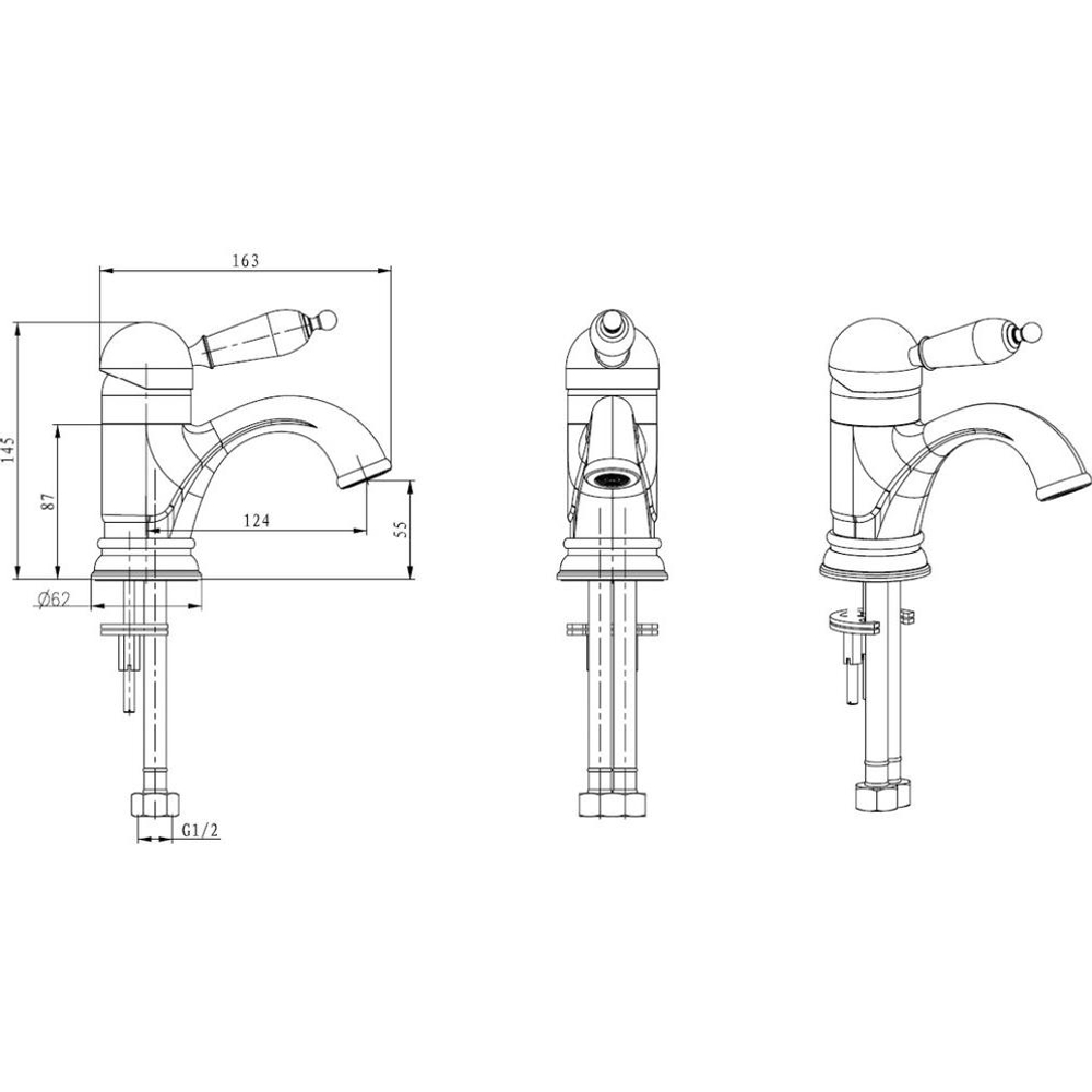 Смеситель для раковины Boheme Crystal 281-CRST
