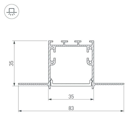 Коннектор L-образный внешний Arlight SL-Linia32-Fantom 030096