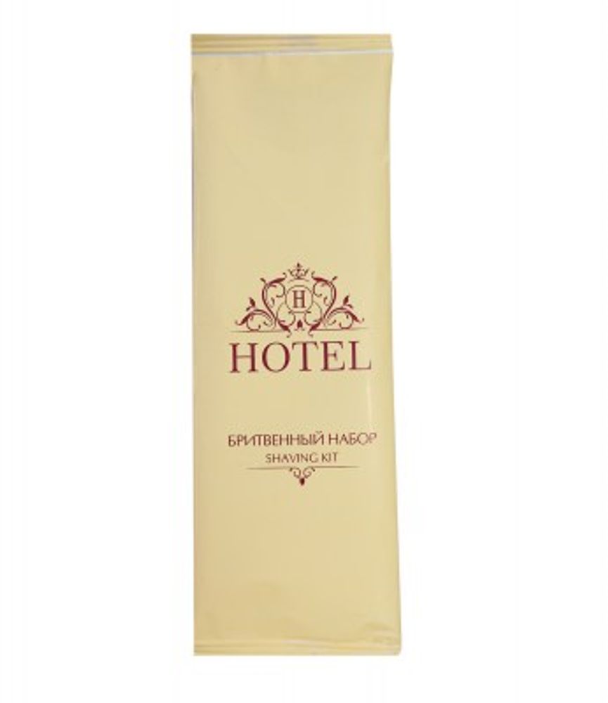 Бритвенный набор "Hotel", в упаковке "флоупак" (гель д/бритья в тубике) /100шт