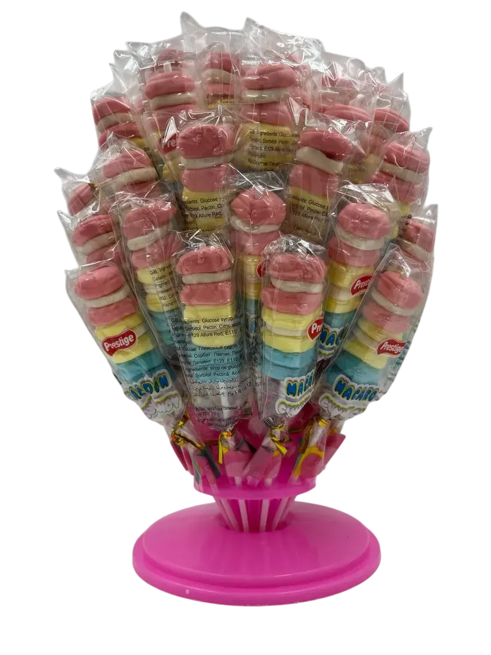 Мармелад Макаруны на палочке , 60шт по 20гр.