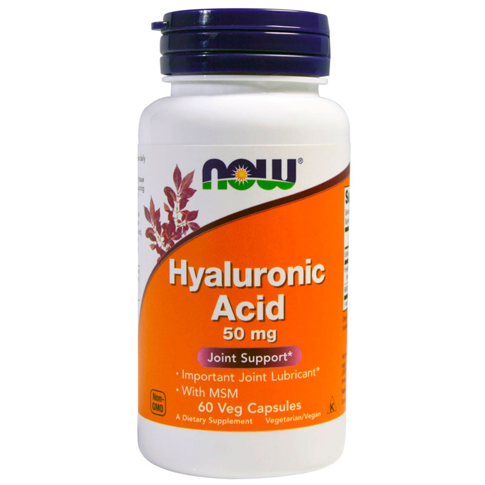 NOW Hyaluronic Acid 50mg + MSM (60 капс.)