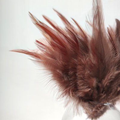 Перья петуха коричневые 7 - 13 см. 20 шт.