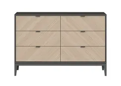 Комод Fjord 6 ящиков (темно-серый)