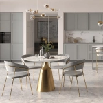 Комплект из 4-х стульев Bradex Home Turin синий, золотые ножки