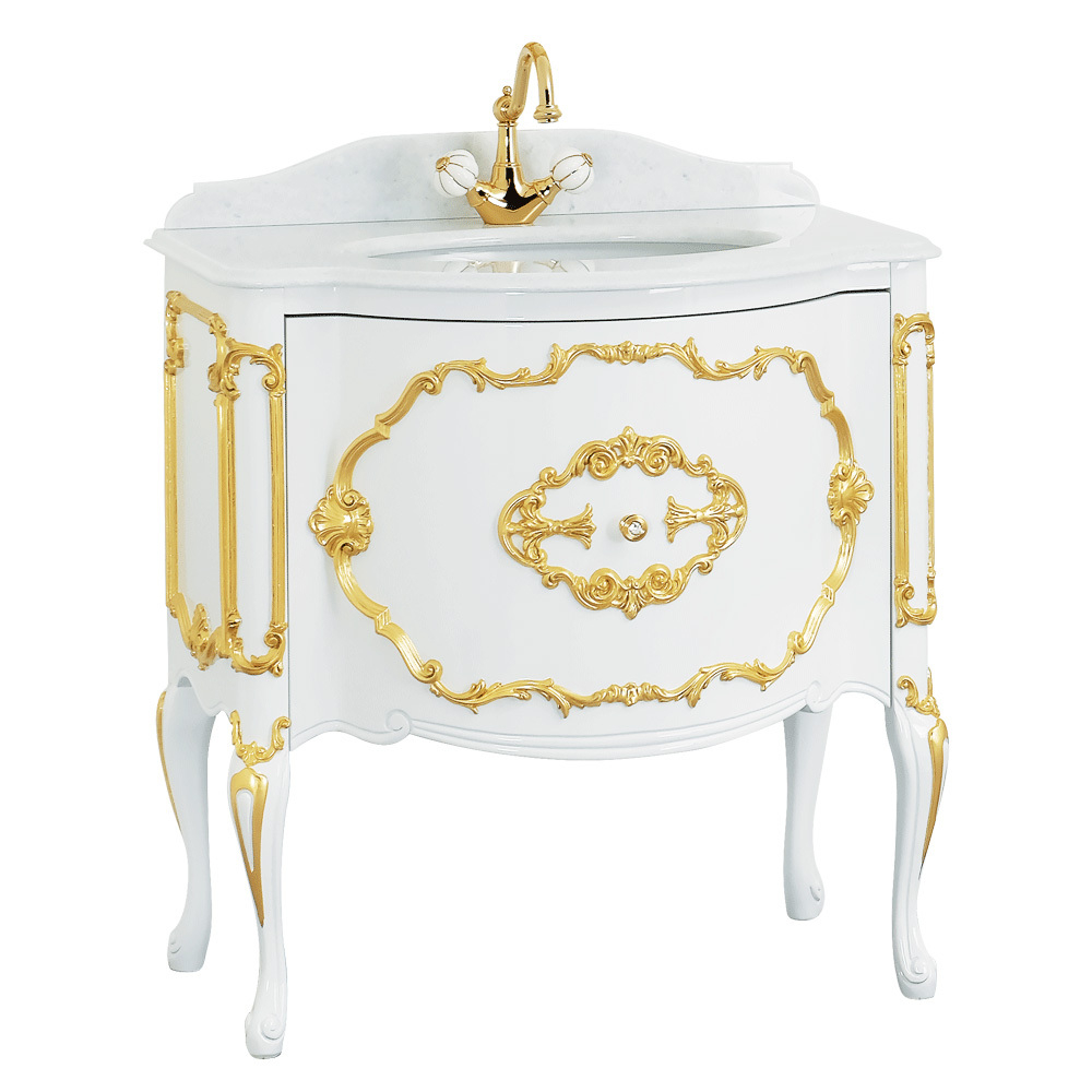 Мебель для ванной Migliore Amelia 30444 белый/декор золото 86 см